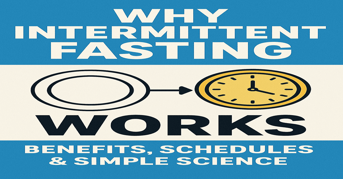 16:8 intermittent fasting clock showing fasting and eating windows for beginners