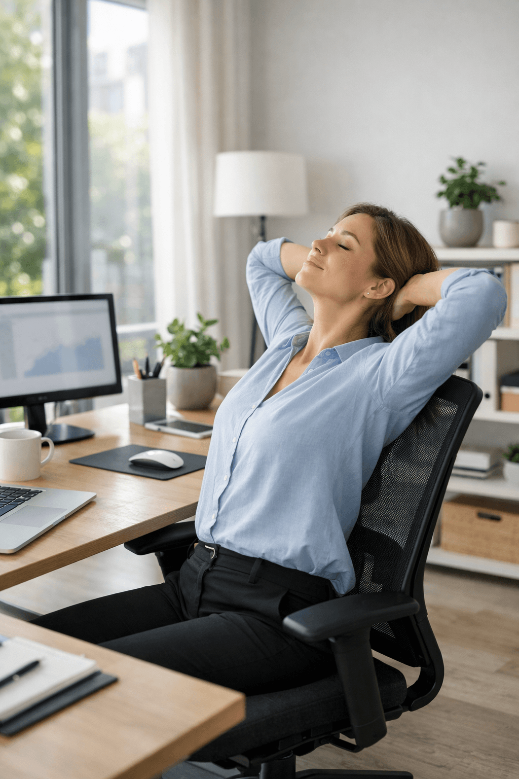 Desk exercises for Back Pain relief after sitting all day at work