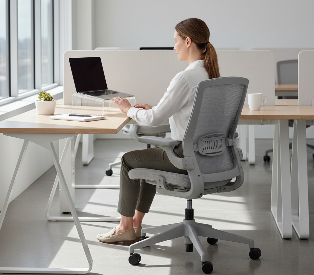90-90-90 rule for sitting posture at a desk