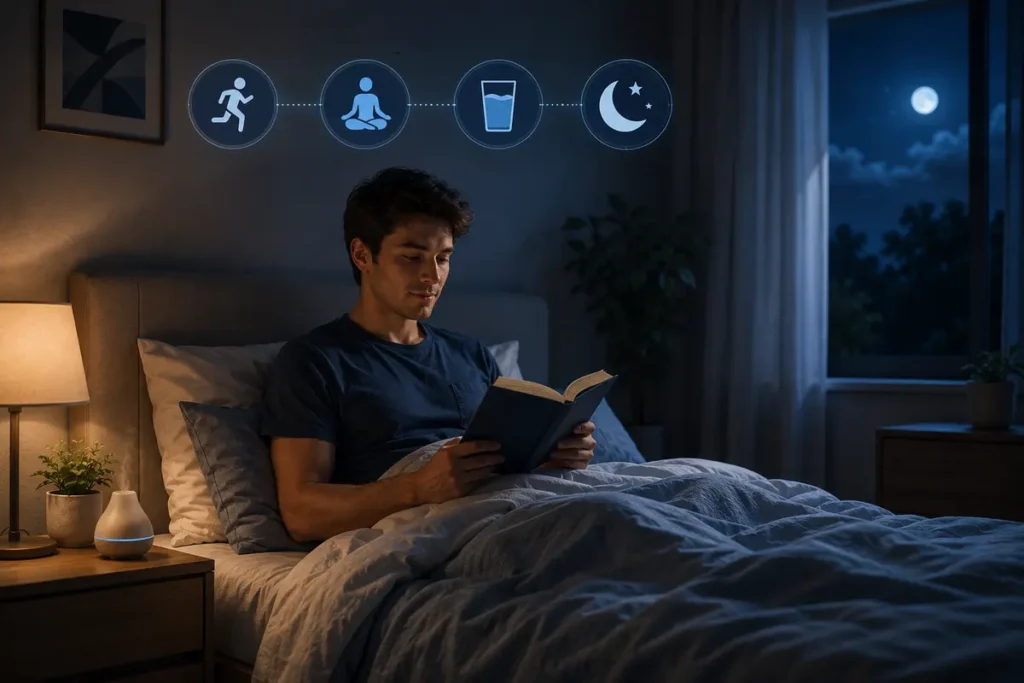 Healthy sleep habits that improve sleep quality naturally.