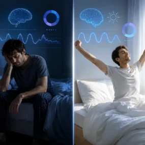 Sleep quality vs sleep quantity comparison showing why better sleep quality improves morning energy.